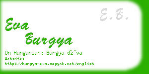 eva burgya business card